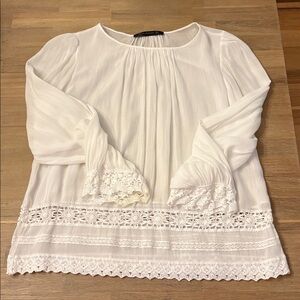 Zara Cream Sheer Blouse